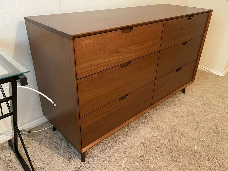 Contemporary Mid-Century Modern Style Chest Of Drawers Dresser 53W X 19D X 32H [Photo 6]
