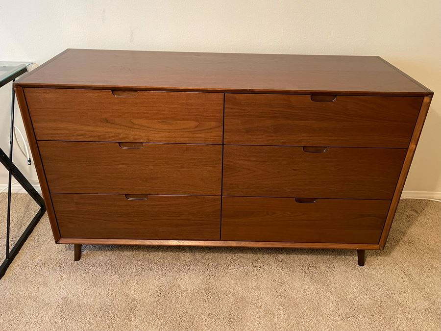 Contemporary Mid-Century Modern Style Chest Of Drawers Dresser 53W X 19D X 32H [Photo 3]