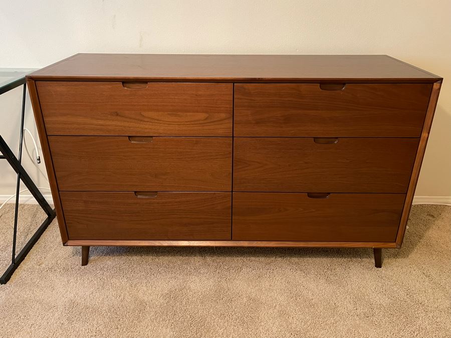 Contemporary Mid-Century Modern Style Chest Of Drawers Dresser 53W X 19D X 32H [Photo 2]