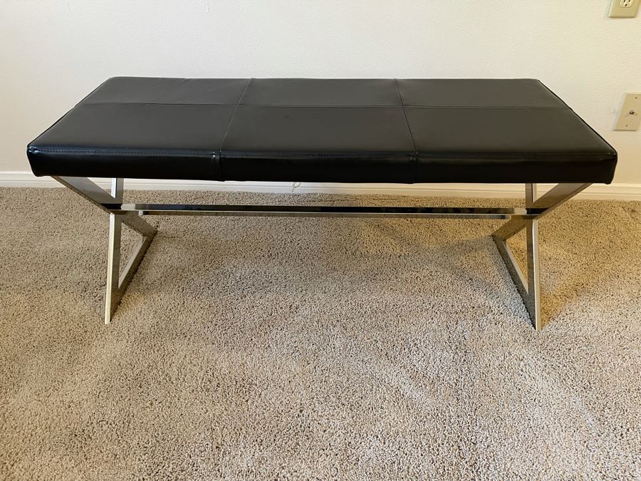 Contemporary Chrome Bench 40W X 16D X 17H [Photo 4]