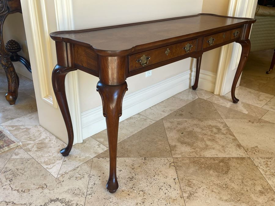 Hekman Furniture Wooden Console Sofa Table With Pair Of Drawers 58W X 18D X 27H [Photo 6]