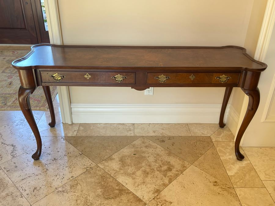 Hekman Furniture Wooden Console Sofa Table With Pair Of Drawers 58W X 18D X 27H [Photo 2]