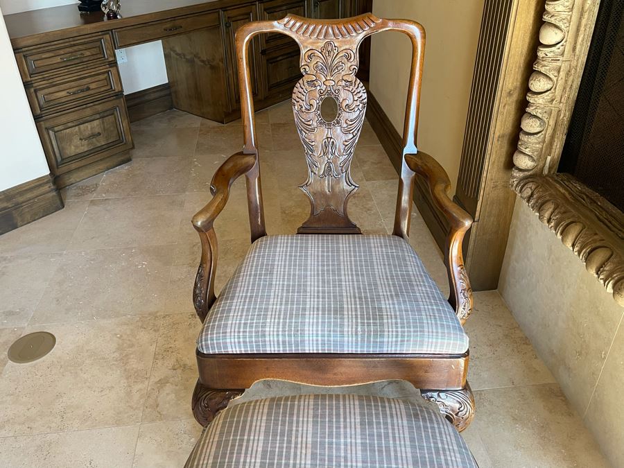 Baker Furniture Historic Charleston Reproductions Ottoman And Aston Court By Henredon Armchair [Photo 5]