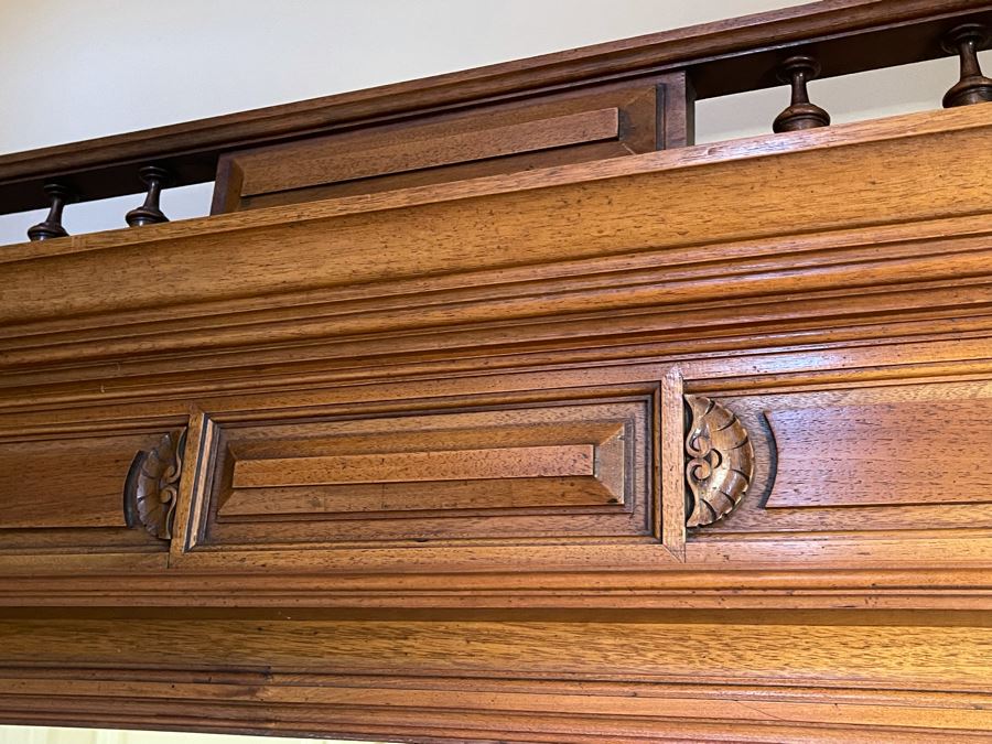 Antique Wooden Wall Mirror 39 X 58 [Photo 5]