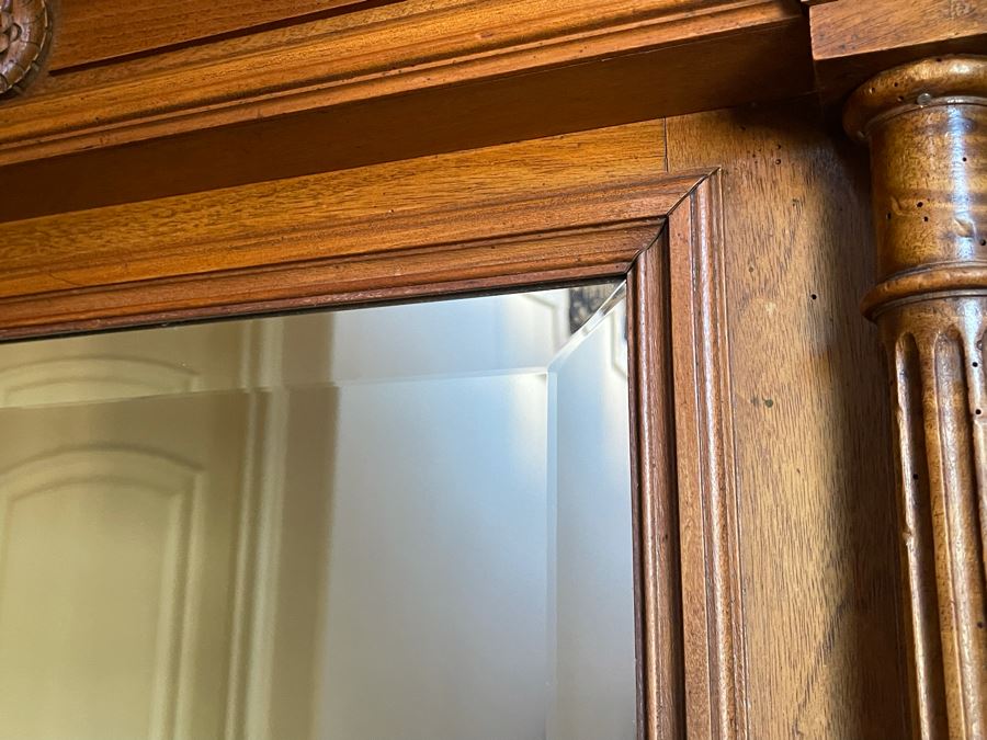 Antique Wooden Wall Mirror 39 X 58 [Photo 7]