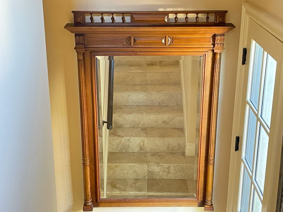 Antique Wooden Wall Mirror 39 X 58 [Photo 2]