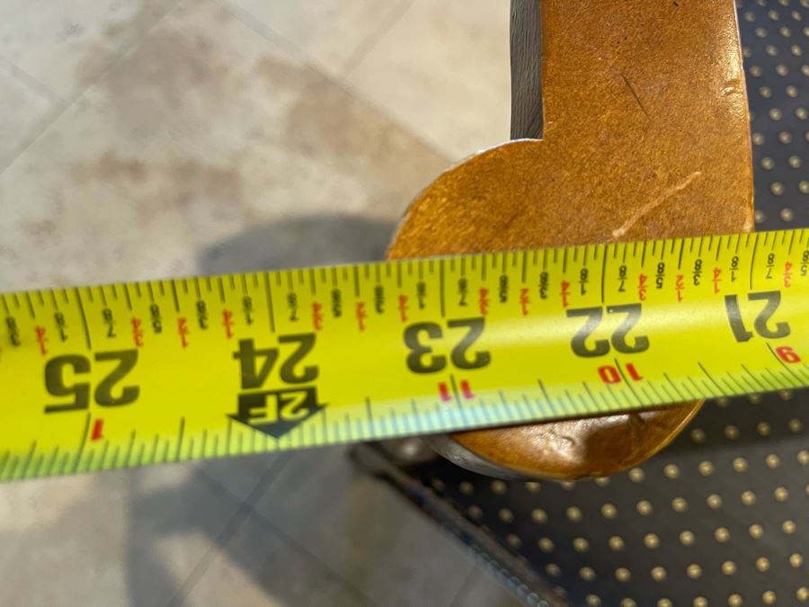 Set Of Three Wooden Barstools 24W Seat Cushion Is 24H [Photo 7]