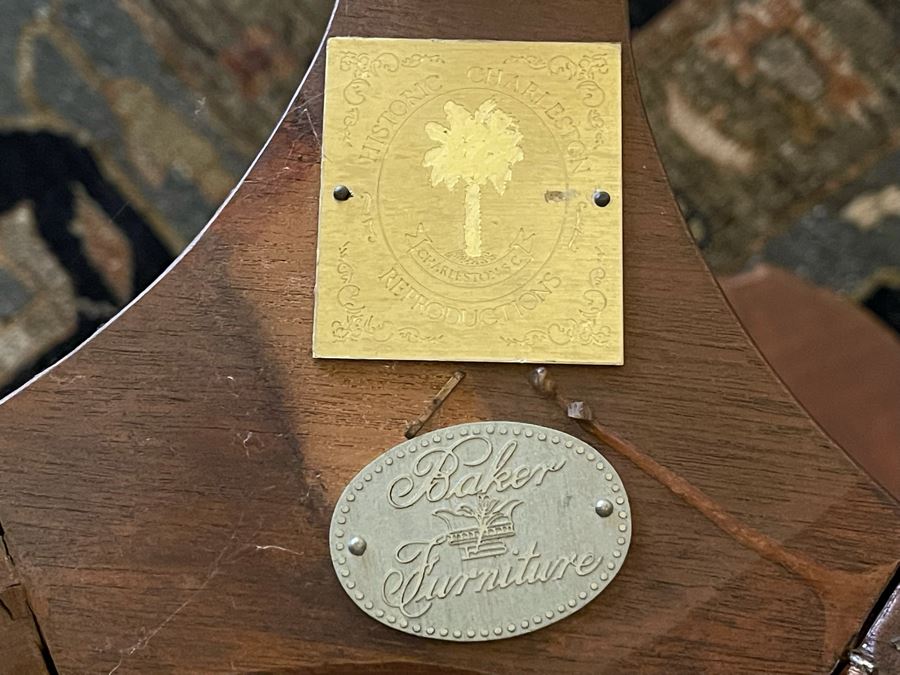 Baker Furniture Historic Charleston Reproductions Wooden Pedestal Side Table 18W X 13D X 22H [Photo 7]