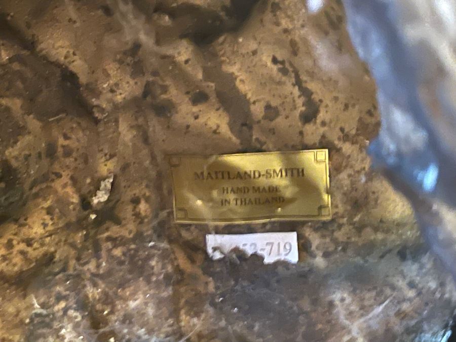 Large Pair Of Maitland-Smith Metal Ram's Head Candlesticks 42H [Photo 14]