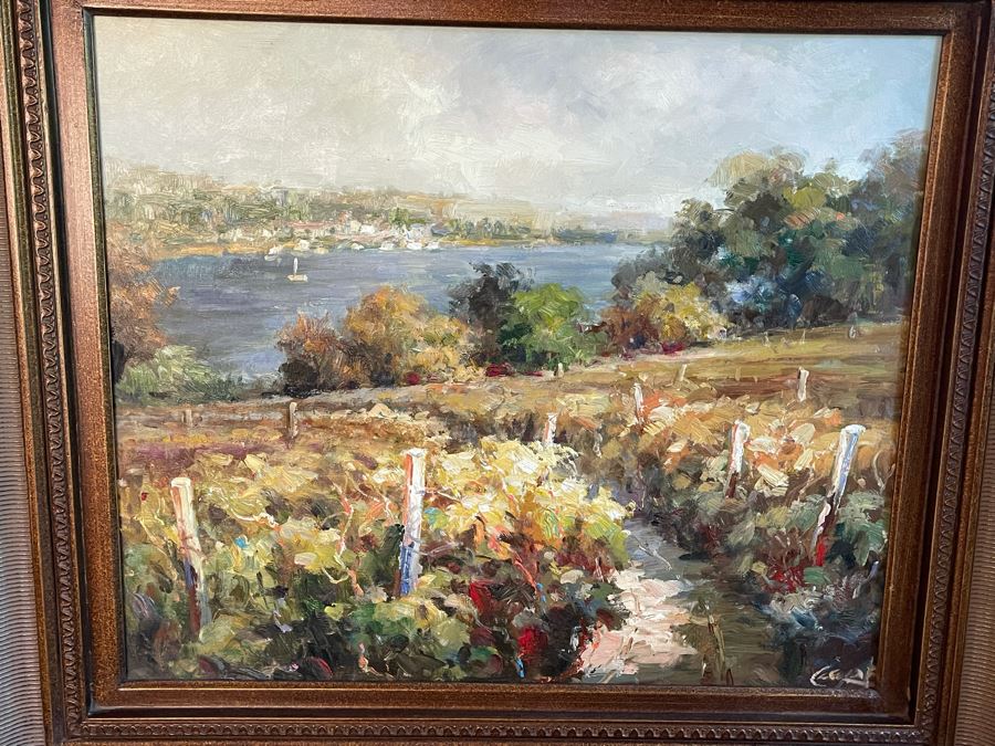 Framed Original Oil Painting On Canvas With Certificate Of Authenticity 24 X 20 [Photo 1]
