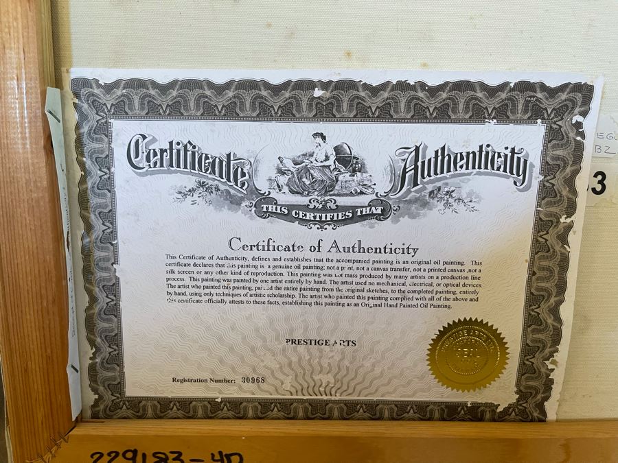 Framed Original Oil Painting On Canvas With Certificate Of Authenticity 24 X 20 [Photo 13]
