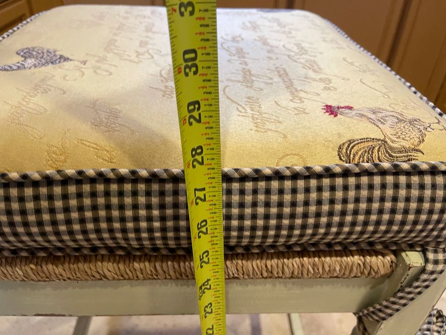 Ballard Designs Rush Seat Stool Made In Italy 16W X 25H [Photo 8]