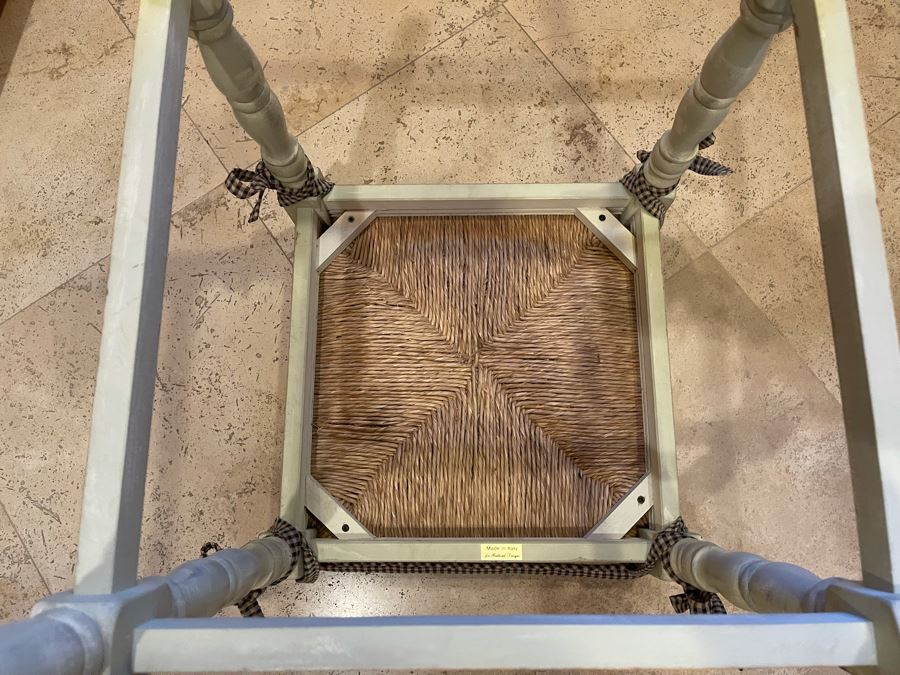 Ballard Designs Rush Seat Stool Made In Italy 16W X 25H [Photo 5]