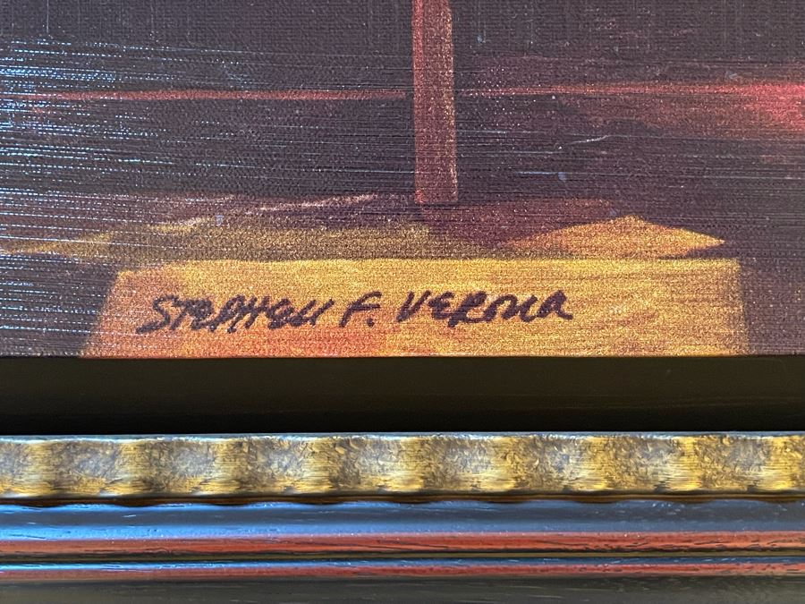 Stephen F. Verona Limited Edition Framed Canvas Print Of French Restaurant Le Petit Zinc Signed And Numbered 28 X 20 [Photo 7]