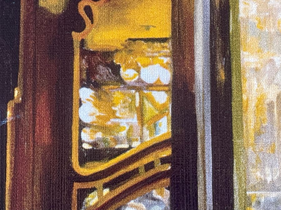 Stephen F. Verona Limited Edition Framed Canvas Print Of French Restaurant Le Petit Zinc Signed And Numbered 28 X 20 [Photo 8]