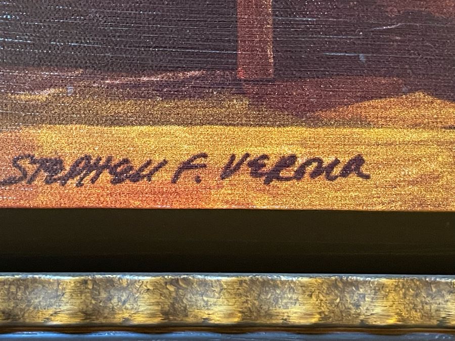 Stephen F. Verona Limited Edition Framed Canvas Print Of French Restaurant Le Petit Zinc Signed And Numbered 28 X 20 [Photo 10]