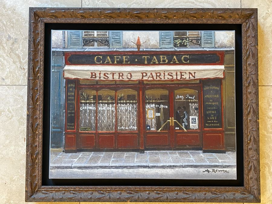 Framed Canvas Print Of Paris France Restaurant 20 X 16 [Photo 2]