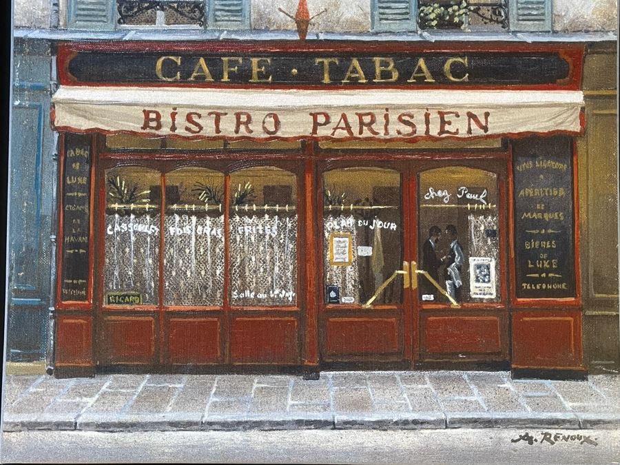 Framed Canvas Print Of Paris France Restaurant 20 X 16 [Photo 4]