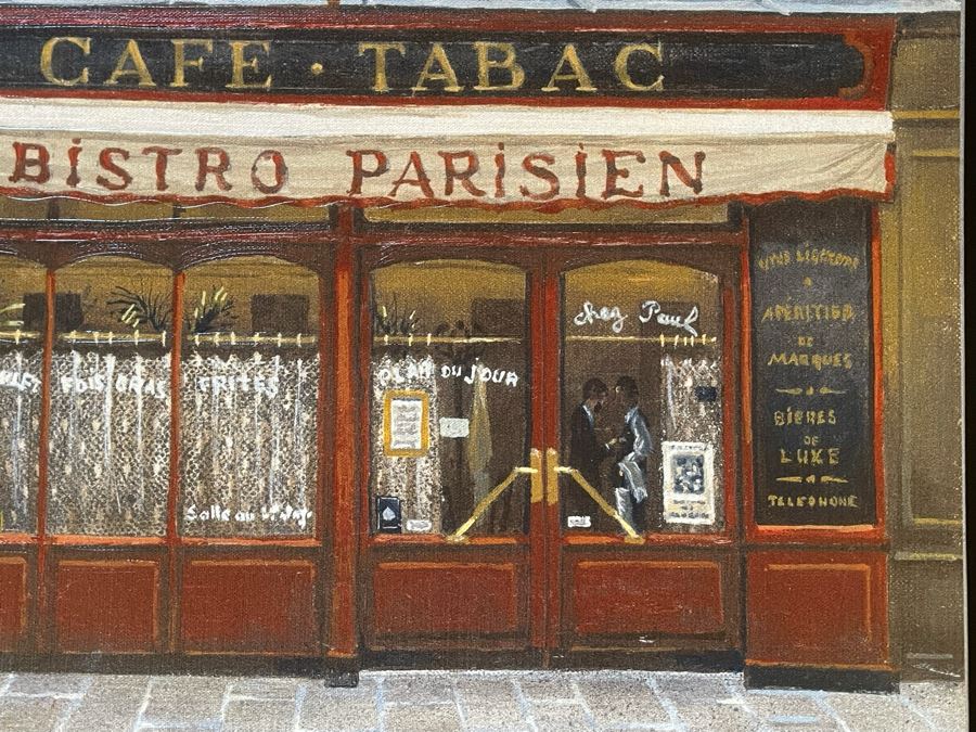 Framed Canvas Print Of Paris France Restaurant 20 X 16 [Photo 5]