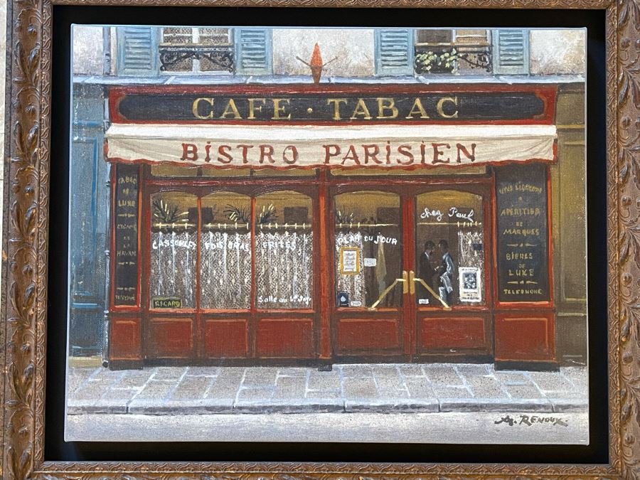 Framed Canvas Print Of Paris France Restaurant 20 X 16 [Photo 3]