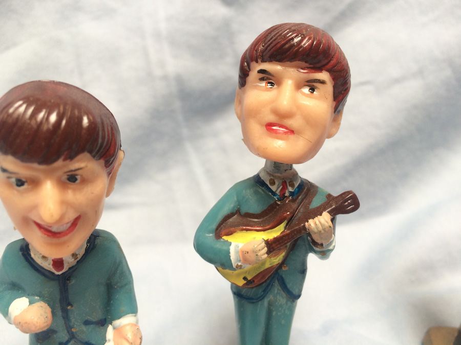 The Beatles c. 1960's Bobblehead Figures Hong Kong Caketoppers Nodder Bobble SET of 4  [Photo 6]