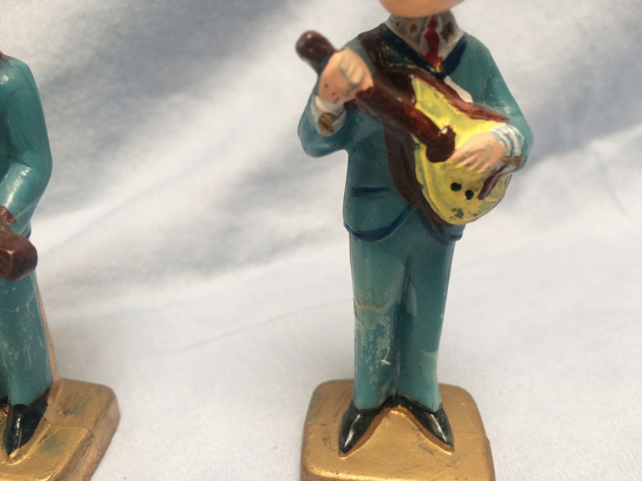 The Beatles c. 1960's Bobblehead Figures Hong Kong Caketoppers Nodder Bobble SET of 4  [Photo 11]
