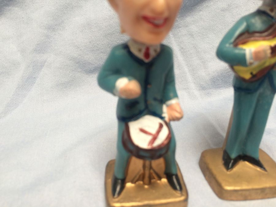 The Beatles c. 1960's Bobblehead Figures Hong Kong Caketoppers Nodder Bobble SET of 4  [Photo 5]