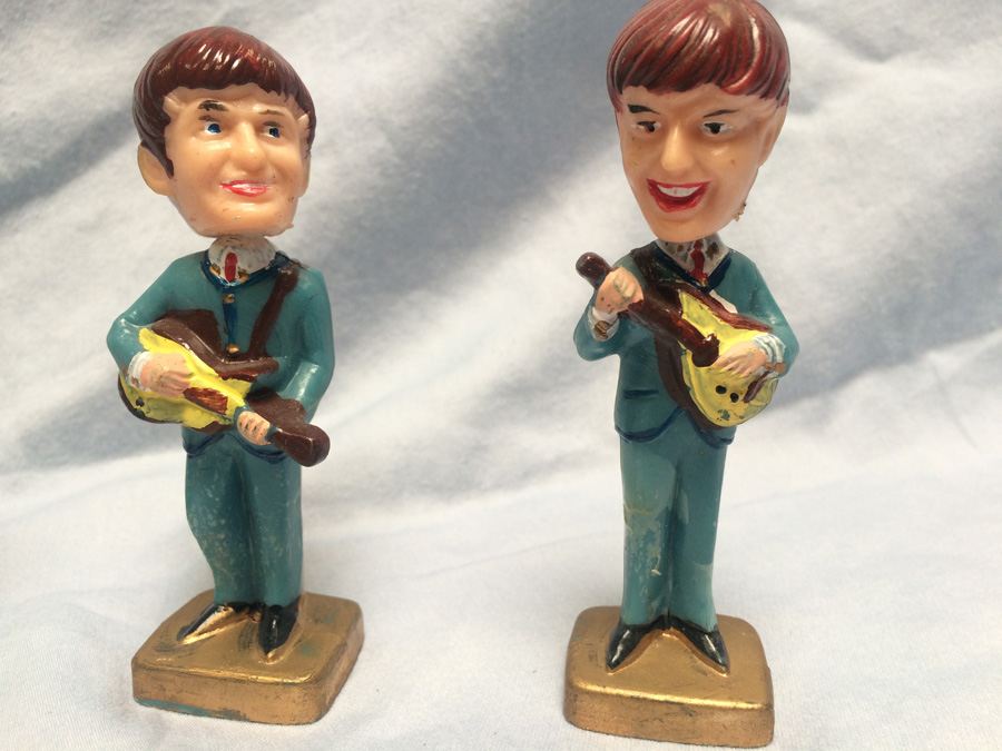 The Beatles c. 1960's Bobblehead Figures Hong Kong Caketoppers Nodder Bobble SET of 4  [Photo 2]