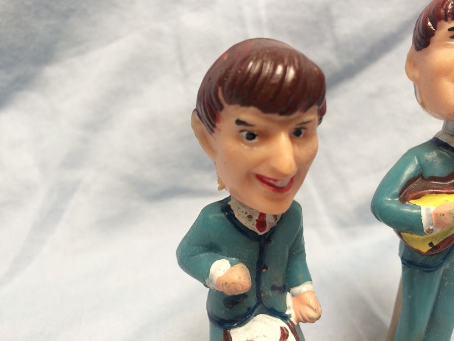 The Beatles c. 1960's Bobblehead Figures Hong Kong Caketoppers Nodder Bobble SET of 4  [Photo 4]