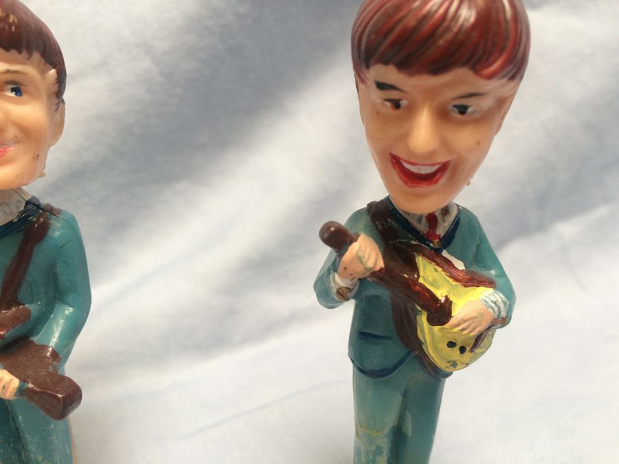 The Beatles c. 1960's Bobblehead Figures Hong Kong Caketoppers Nodder Bobble SET of 4  [Photo 10]