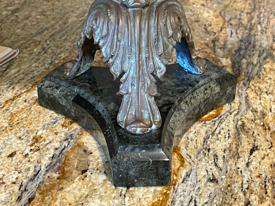 Maitland-Smith Metal Book Display Stand With Marble Base 15W X 23H And French By Design Book [Photo 7]