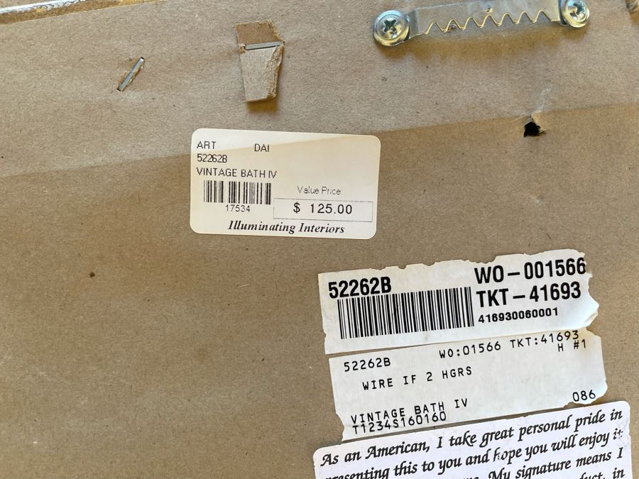 Pair Of Framed Vintage Bath Prints 20 X 20 Retails $250 [Photo 6]