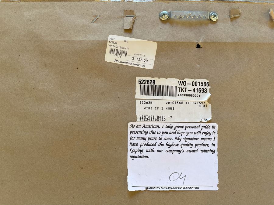 Pair Of Framed Vintage Bath Prints 20 X 20 Retails $250 [Photo 5]