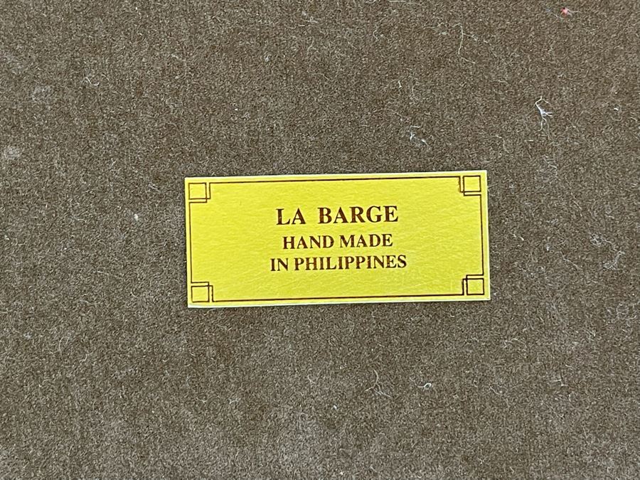 La Barge Oval Wooden And Metal Tray 14 X 12 [Photo 4]