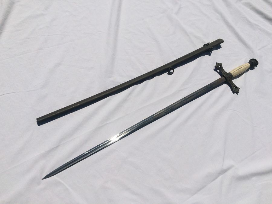 California Knights Templar Sword Masonic by J H Wilson Phila [Photo 29]