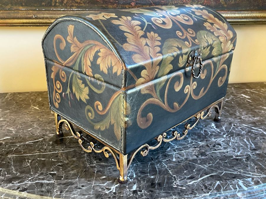 Decorative Accent Box With Metal Stand 15W X 10D X 11H [Photo 4]