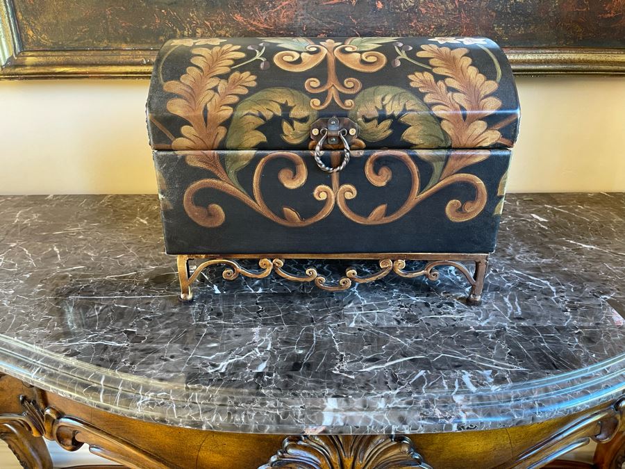 Decorative Accent Box With Metal Stand 15W X 10D X 11H [Photo 2]