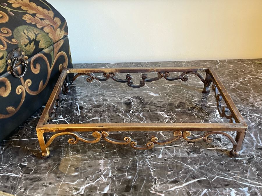 Decorative Accent Box With Metal Stand 15W X 10D X 11H [Photo 6]