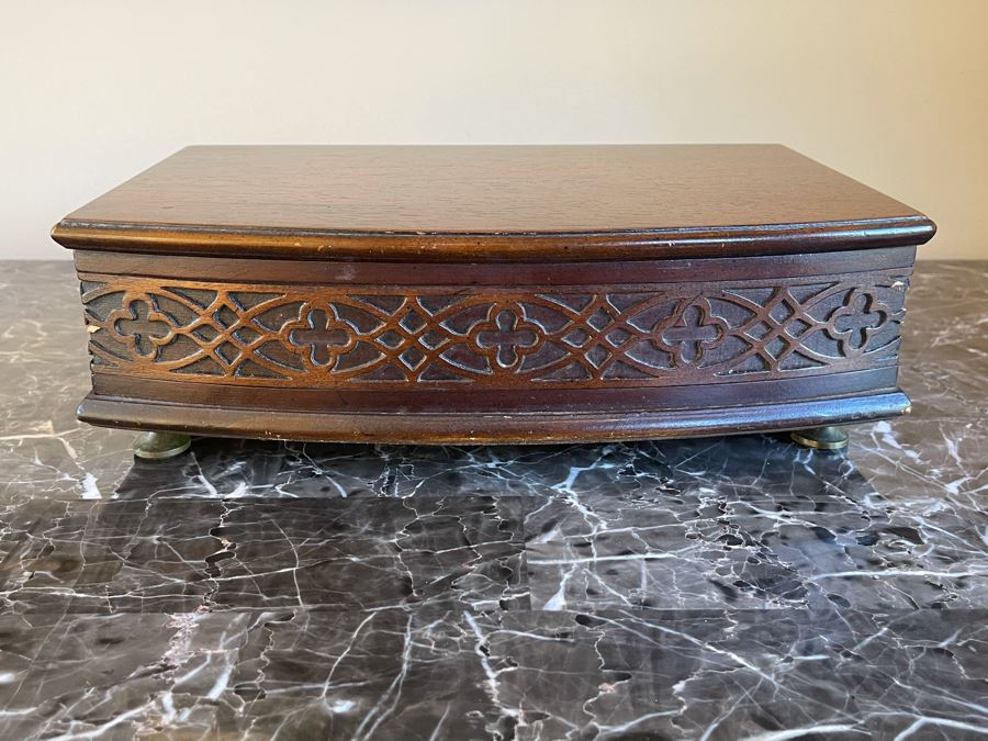Vintage Wooden Accent Box 12W X 8D X 4H Retails $105 [Photo 3]