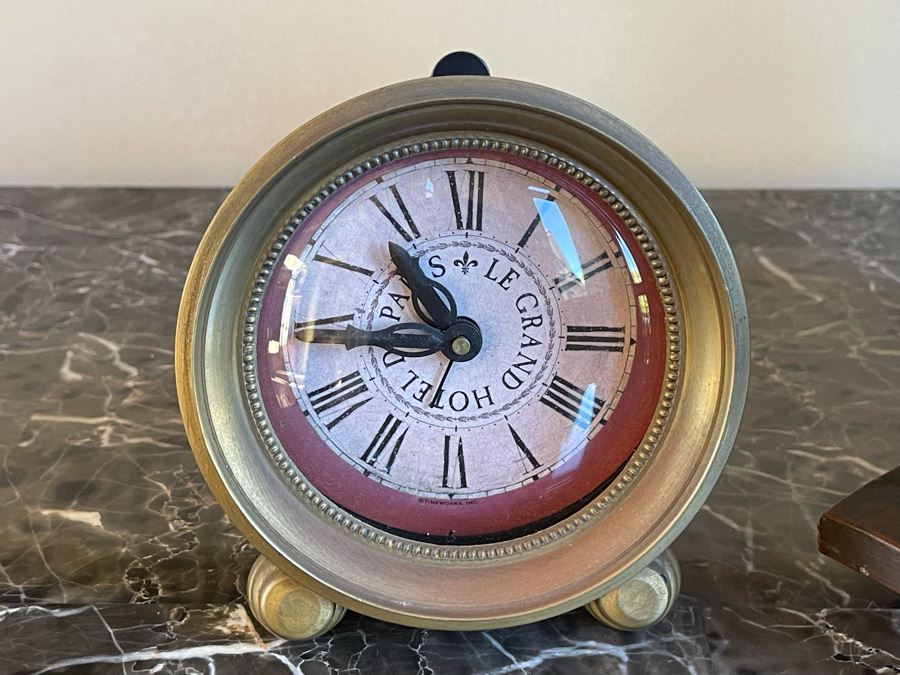 Decorative Metal Bellows Camera And Le Grand Hotel Paris Clock [Photo 3]