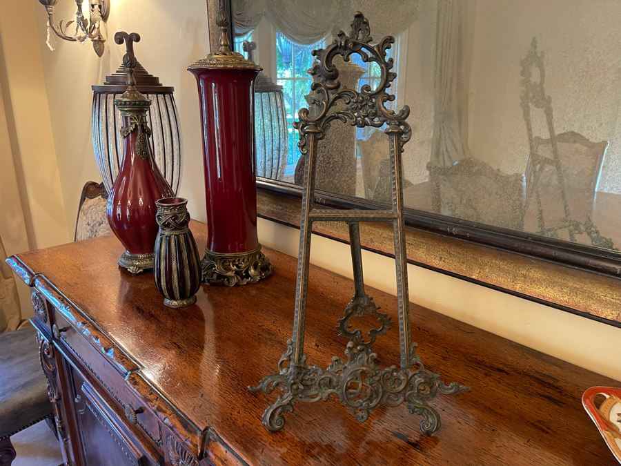 Small Signed Painting By Milner 10 X 8 Includes Metal Easel [Photo 15]