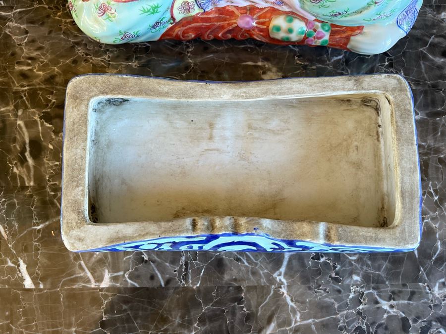 Chinese Porcelain Pillow Box 11W X 5.5D X 7.5H [Photo 10]