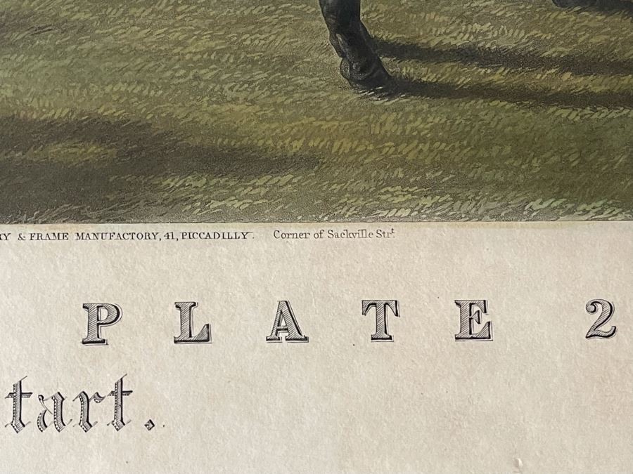 Framed Engraving: Racing, Plate 2 'A False Start' Fores's National Sports Painted By J.F. Herring Engraved By J. Harris & W. Summers 43 X 24 [Photo 7]