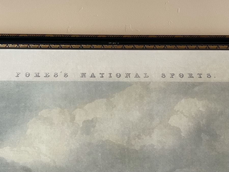 Framed Engraving: Racing, Plate 2 'A False Start' Fores's National Sports Painted By J.F. Herring Engraved By J. Harris & W. Summers 43 X 24 [Photo 11]