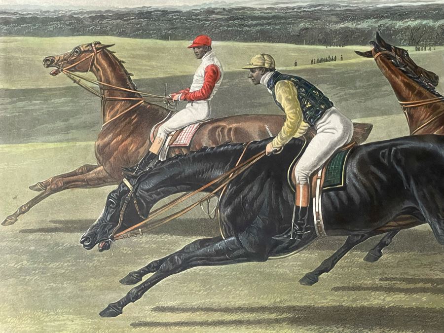 Framed Engraving: Racing, Plate 2 'A False Start' Fores's National Sports Painted By J.F. Herring Engraved By J. Harris & W. Summers 43 X 24 [Photo 13]