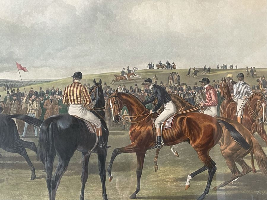 Framed Engraving: Racing, Plate 2 'A False Start' Fores's National Sports Painted By J.F. Herring Engraved By J. Harris & W. Summers 43 X 24 [Photo 17]