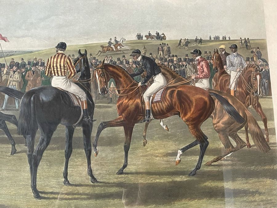 Framed Engraving: Racing, Plate 2 'A False Start' Fores's National Sports Painted By J.F. Herring Engraved By J. Harris & W. Summers 43 X 24 [Photo 16]