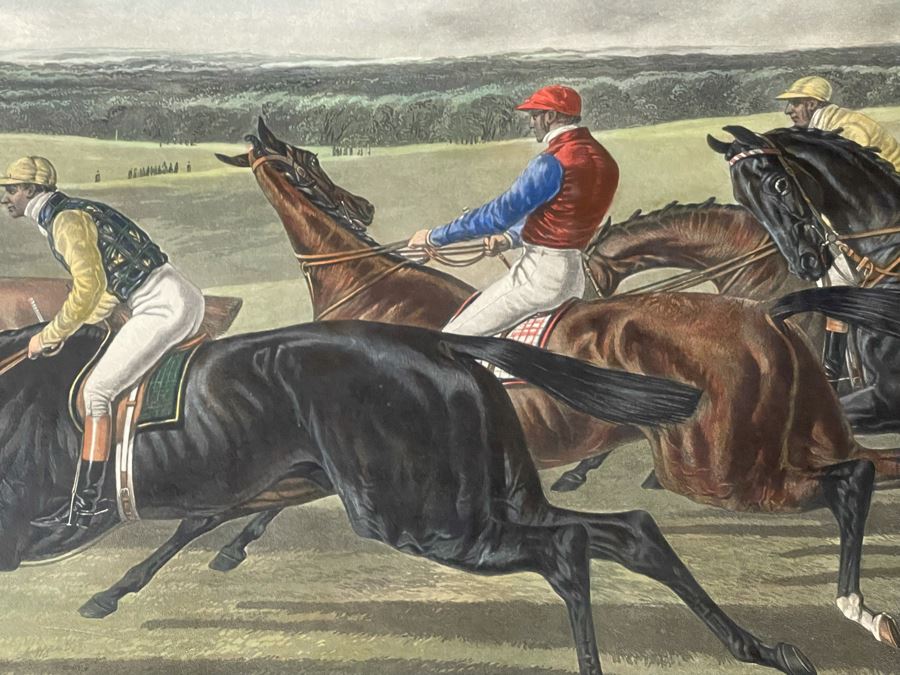 Framed Engraving: Racing, Plate 2 'A False Start' Fores's National Sports Painted By J.F. Herring Engraved By J. Harris & W. Summers 43 X 24 [Photo 14]