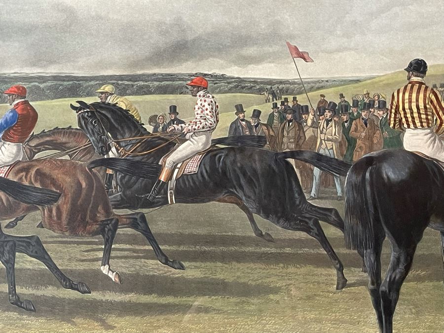 Framed Engraving: Racing, Plate 2 'A False Start' Fores's National Sports Painted By J.F. Herring Engraved By J. Harris & W. Summers 43 X 24 [Photo 15]