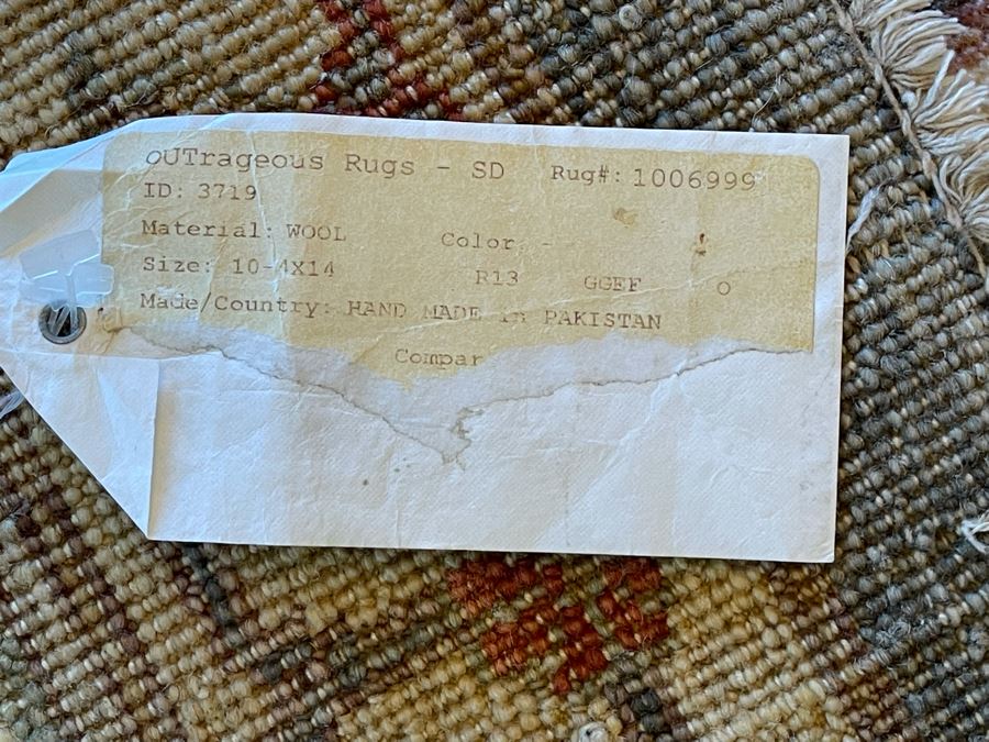 JUST ADDED - Large Hand Knotted Persian Area Rug Made In Pakistan 14’ X 10’3” [Photo 14]